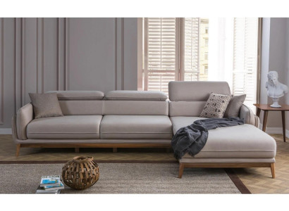 Living room Furnishings Designer Gray Corner sofa L-shape Sofa Couch Upholstered furniture